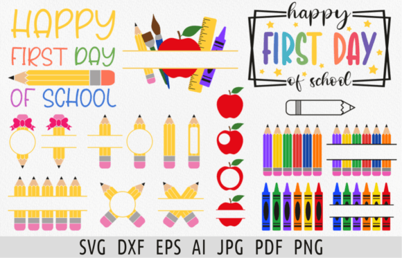 Enhancing Branding with School Supplies Svg, Apple Svg, and Pencil Graphics