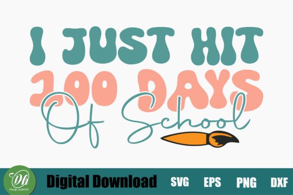 I Just Hit 100 Days of School Retro SVG: A Versatile Graphic for Crafts and Branding