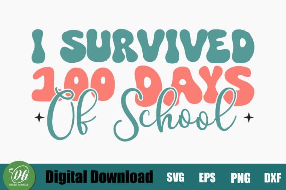 I Survived 100 Days of School Retro SVG: A Graphic Asset for Crafts and Branding