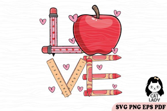 Love Teacher Valentine SVG PNG – A Must-Have Graphic Design Asset for Crafts