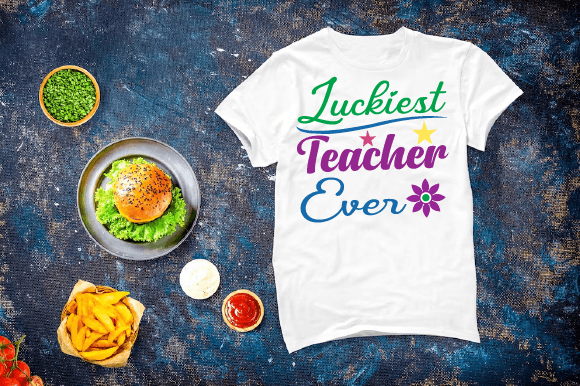 Luckiest Teacher Ever SVG Design Graphic: A Crafts-Friendly Creative Asset