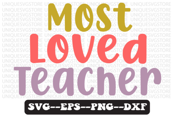 Most Loved Teacher Retro Svg Design: A Must-Have Graphic for Crafts