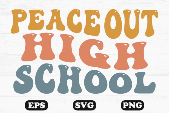 Peace out High School Retro SVG Designs for Crafts and Graphics