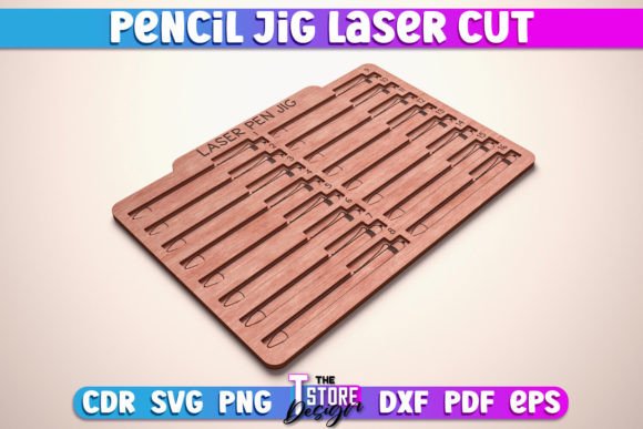 Pencil Jig Laser Cut SVG Teacher Gift – A Crafts Asset for Professional Branding