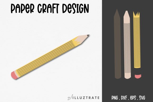 Pencil Paper Crafting SVG School Paper: A Designer’s Take for Crafts and Graphics