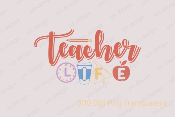 Retro Teacher Life SVG Design: A Perfect Graphic for Crafts and Handmade Creations