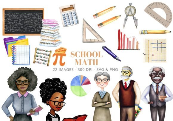 School Math SVG Clipart Bundle: A Versatile Graphic Design Asset for Content Creators