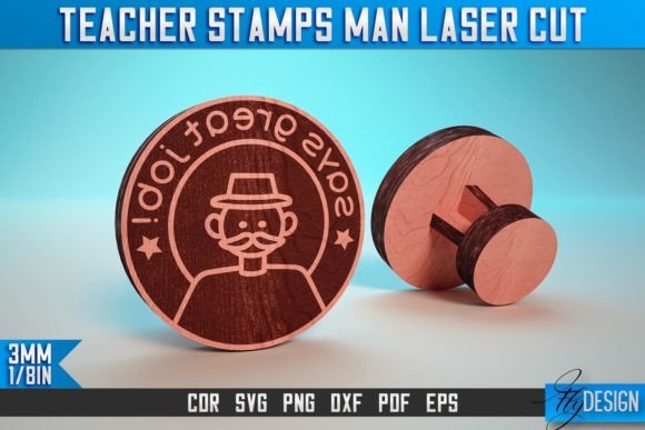 Teacher Stamp Man SVG: A Versatile Graphic Design Asset for Crafts and Local Business Branding