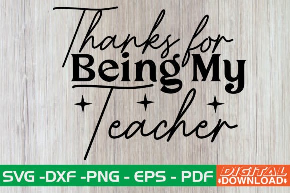 Thanks for Being My Teacher Retro SVG Review
